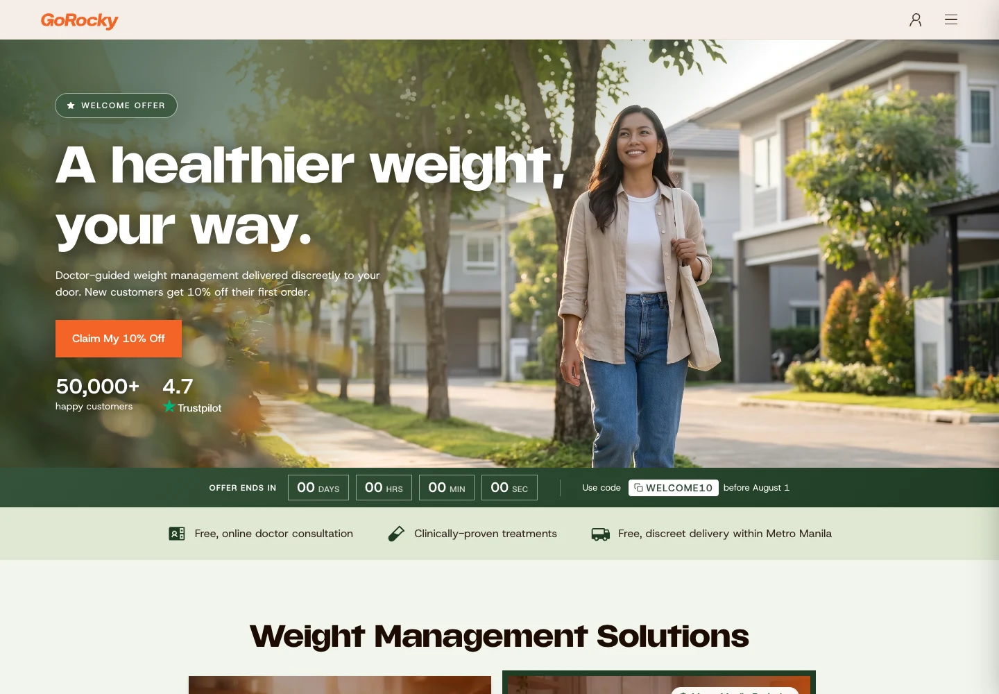 Saved weight-management welcome-offer hero